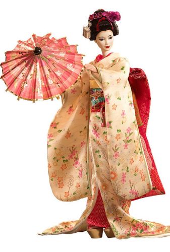 芭比娃娃 2005限量版 maiko barbie doll 日本 艺伎 和服 古典 古代