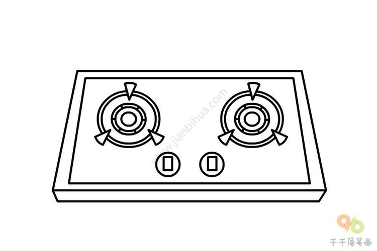 厨房里的厨灶简笔画图片_厨具简笔画