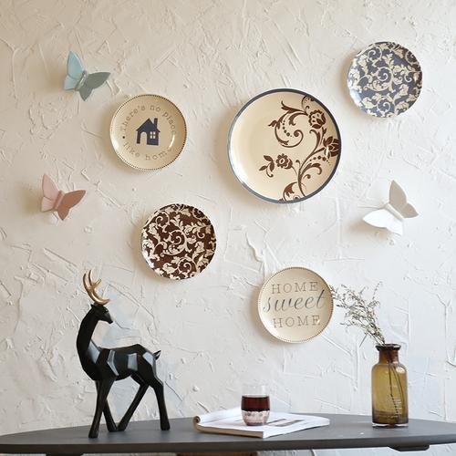 创意墙壁墙上装饰品陶瓷挂盘餐厅墙面盘子壁饰挂饰咖啡厅酒吧墙饰