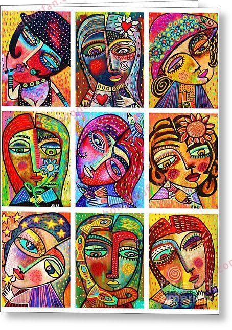 8张毕加索风格的儿童彩色简笔画