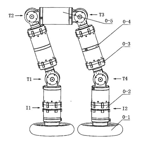 一种模块化的六自由度主动关节型双足步行机器人