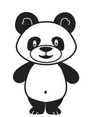 熊猫怎么画可爱的熊猫简笔画画法步骤教程