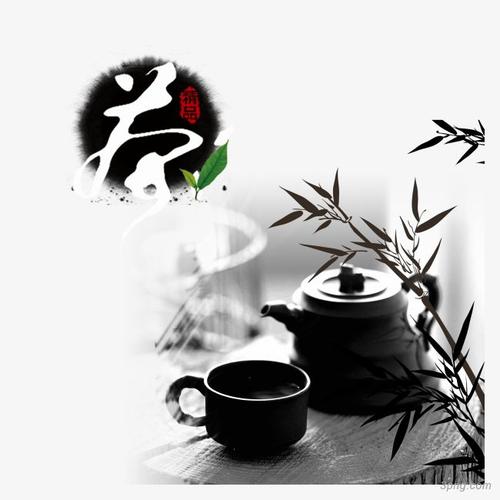 茶文化古风中国风水墨竹子