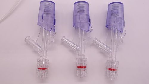 medical disposable y connector hemostasis valve set
