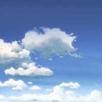唯美动漫风景图片头像蓝天白云太阳比真的还美
