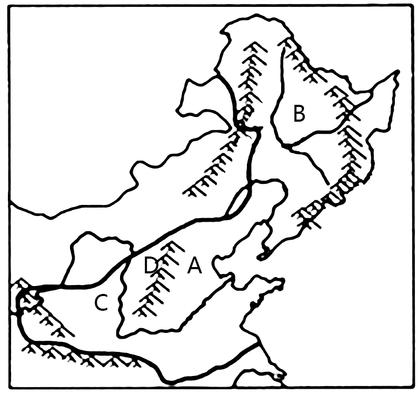 (1)南方地区位于秦岭—淮河一线以南,____高原以东,东临____海和