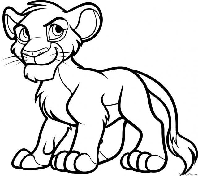 狮子的素描