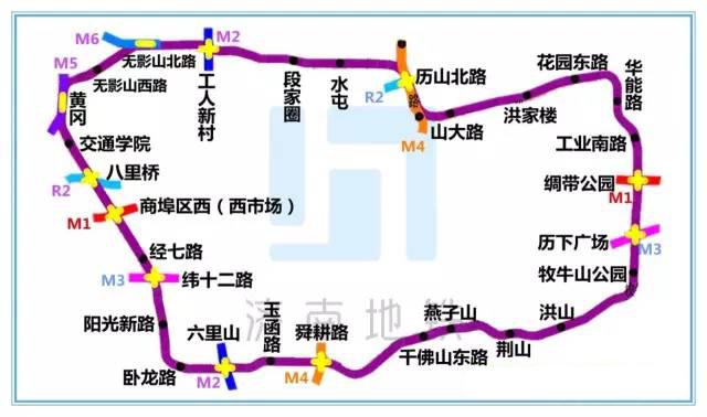 济南地铁最新规划图(r线 m线)