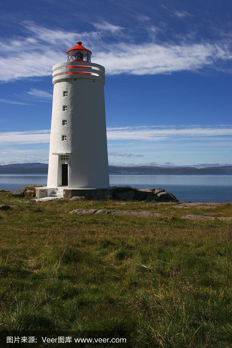 冰岛北部的灯塔