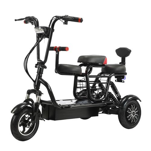 新款电动三轮车接送孩子迷你亲子男女士家用小型带娃休闲代步车