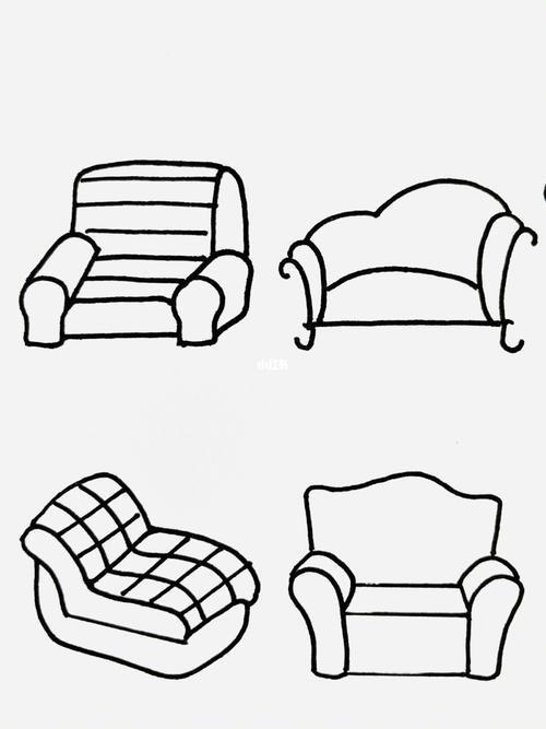 简笔画沙发0915简笔画沙发绘画手帐插画小学生沙发简笔画图片客厅沙发