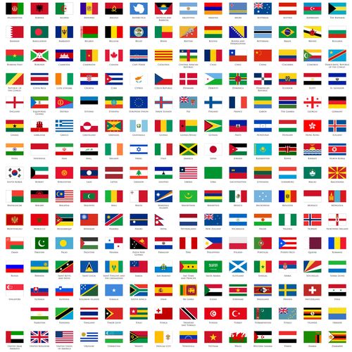 世界各国的国旗图标ai矢量素材下载 - 二当家的