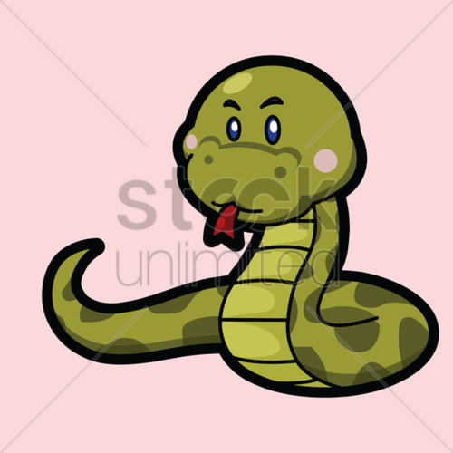 snake on a pink background