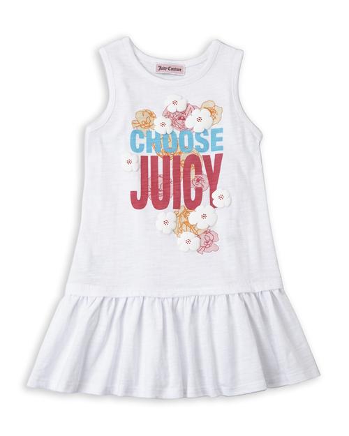 juicy couture (girls 4-6x) white choose juicy dress