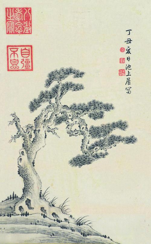 乾隆帝(1711～1799) 松树图 立轴 水墨纸本