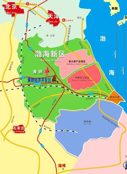 开发区位于渤海新区与黄骅市中心地带,地理优越,位置明显,整体布局