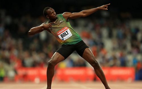 引人注目的男子100米比赛,两届奥运冠军,世界纪录保持者博尔特,半决赛