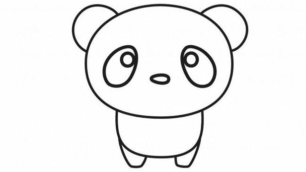 带颜色的国宝大熊猫简笔画怎么画(熊猫简笔画图片),图片,简笔画-学