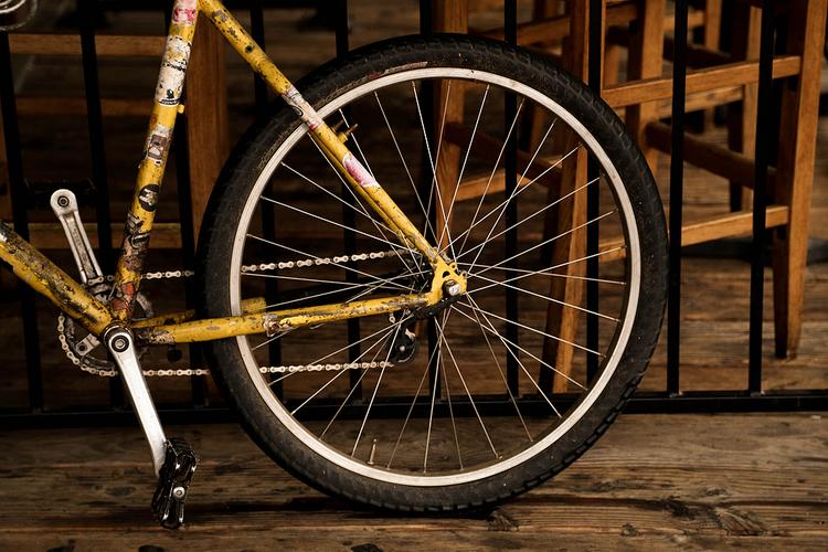 轮子,自行车,圆形,旧的,生锈的,车辆,踏板,运输
