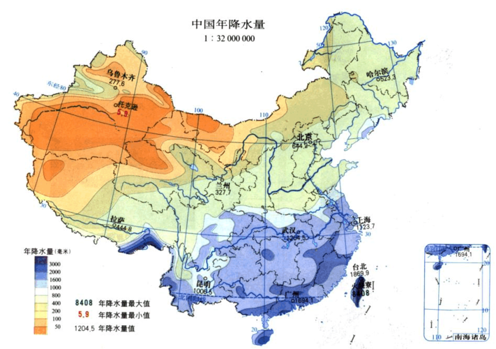 中国气候之降水