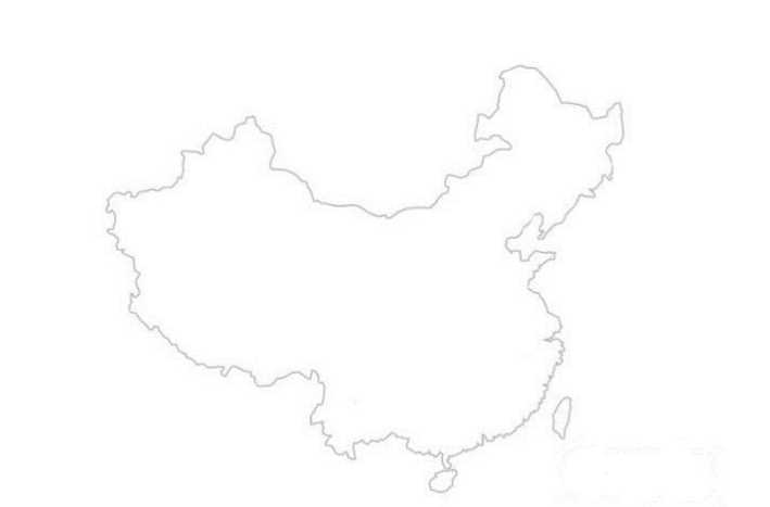 准备:工具/材料,白纸,画笔 操作方法 一,首先,就是画出中国地图的轮廓