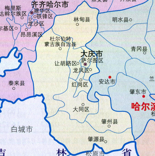 大庆市人口分布萨尔图区327万肇州县306万红岗区13万
