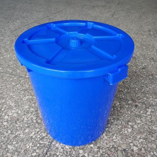 供应100l塑料大白桶白色带盖加厚耐用塑料垃圾桶圆形塑料桶