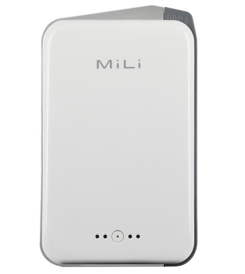 mili crystal 智能手机商务移动电源12000毫安 高容量内置线输出