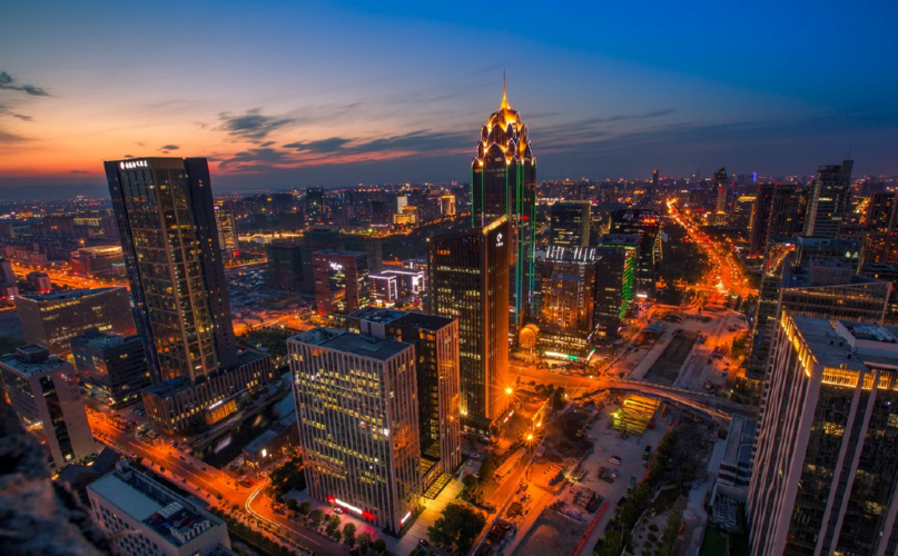 风光摄影,宁波南部商务区夜景