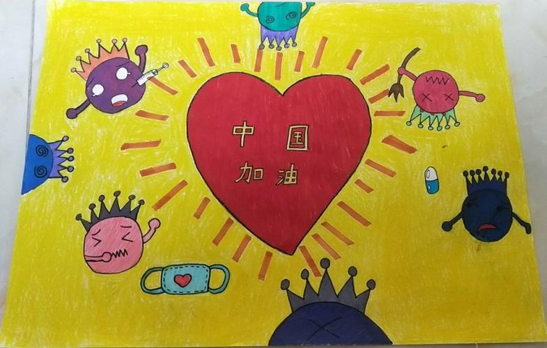 双福珞璜白沙李市的孩子们宅家用画为中国加油