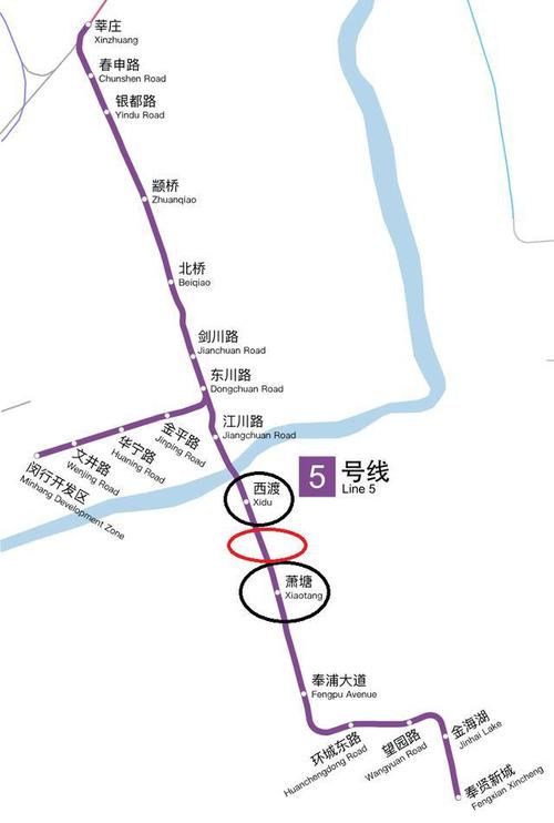 奉贤区的规划透露信息上海轨道交通5号线可能增加西渡工业区站