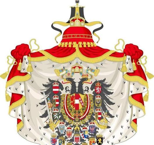 哈布斯堡家族著名的双头鹰族徽而小罗马王的父亲,一代枭雄拿破仑则在