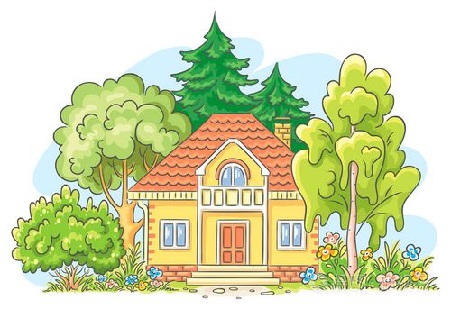 农村房子插画-正版商用图片07o102-摄图新视界
