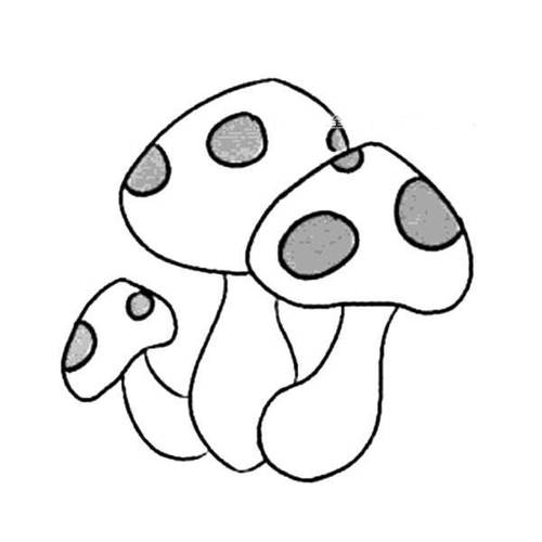 可爱蘑菇简笔画图片蘑菇怎么画生长的蘑菇简笔画的画法图片