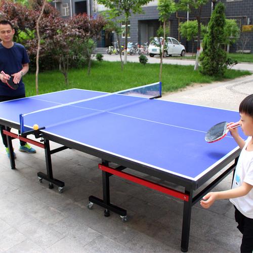 乒乓球台乒乓球桌家用室内标准可折叠案子移动式家庭儿童小型乒乓球台