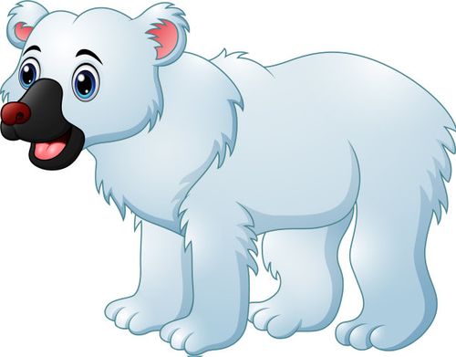 白色,北极熊,卡通,可爱的,濒危物种正版矢量图素材下载