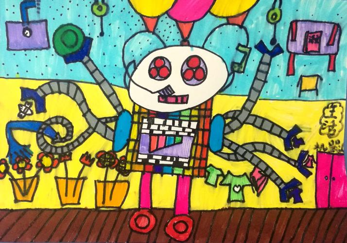 三年级美术《机器人》设计展
