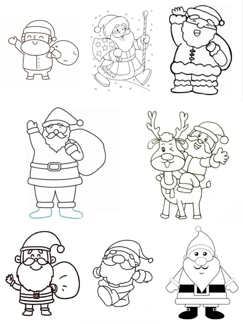 《简笔画》圣诞节90 圣诞老人 儿童画,创意美术,圣诞节素材 #简笔画