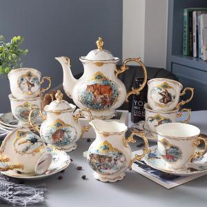 欧式陶瓷茶具套装北欧奢华英式下午茶水杯咖啡杯套装家用高档礼盒