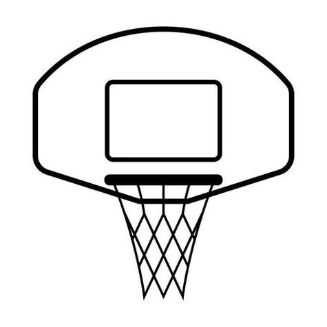 篮球框简笔画 篮球框简笔画正面