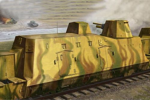 小号手装甲车辆拼装模型系列 1/35 01509 德国bp42铁道装甲列车火力