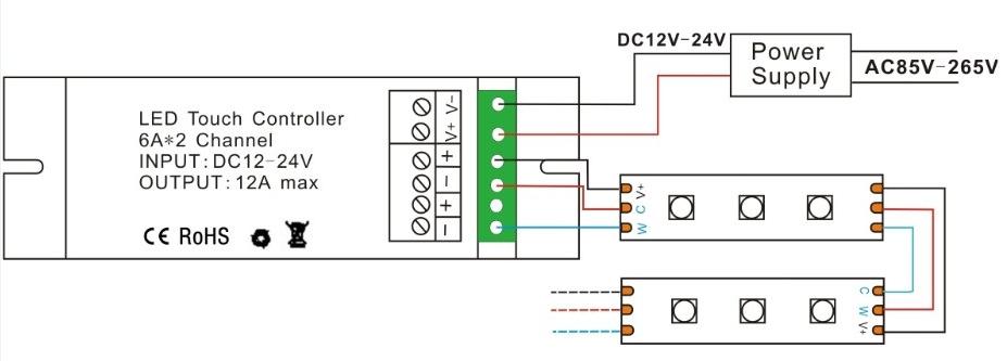 led灯珠控制器接线方法 图解