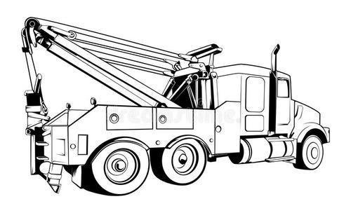 素描儿童简笔画超级拖车拖走故障车大卡车简笔画怎么画大卡车简笔画