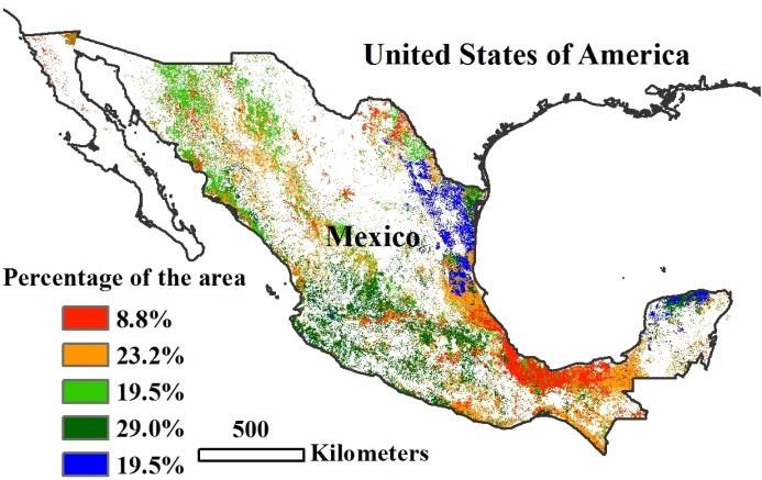 墨西哥 遥感监测国的作物长势