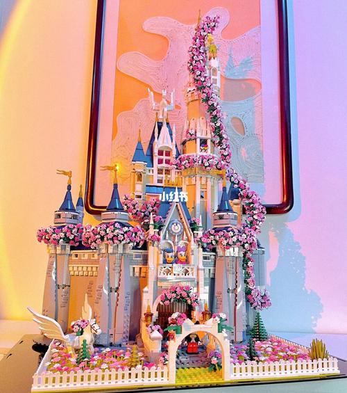 乐高被鲜花包围的迪士尼城堡