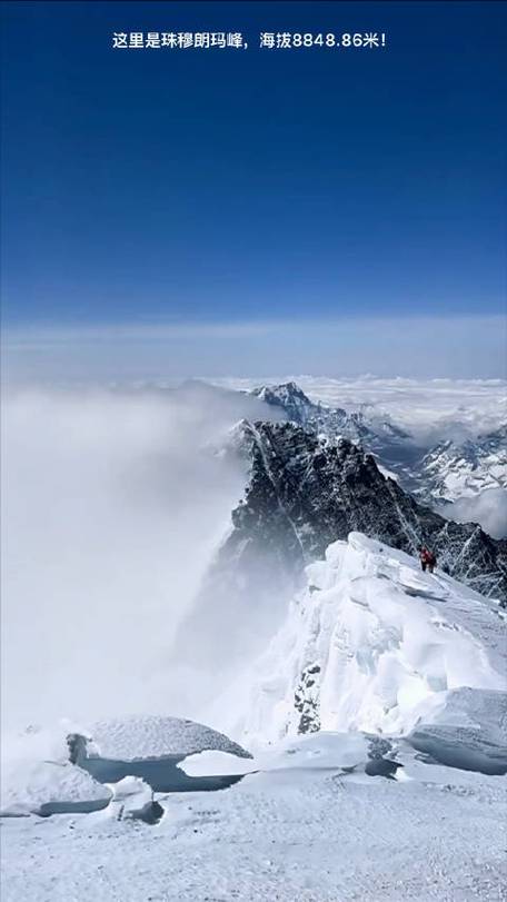 珠穆朗玛峰顶上8848.86米的全景!