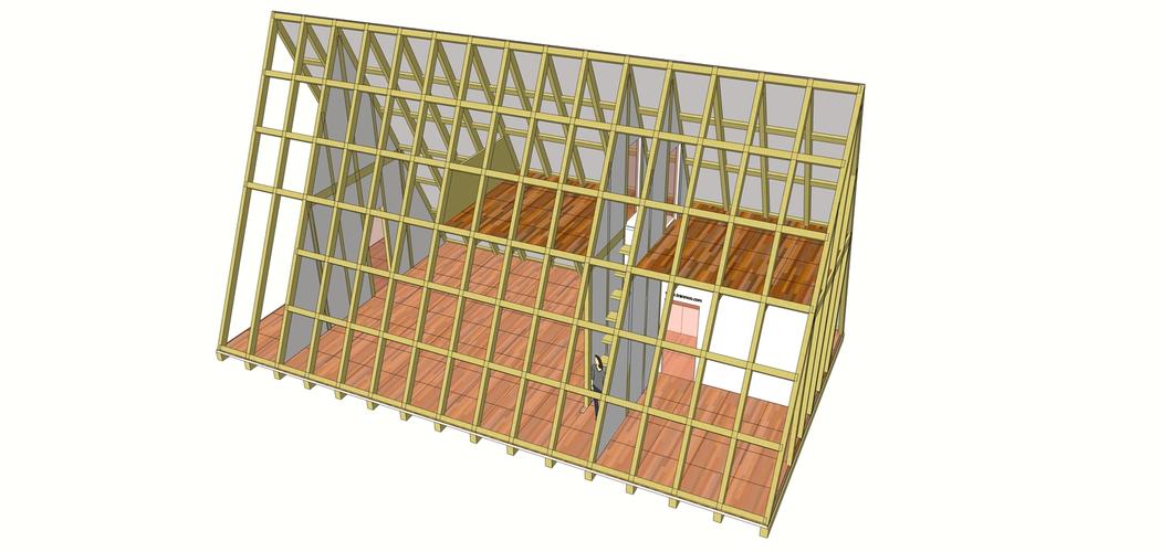 [资料]分享一个正在施工中的精品三角木结构木屋