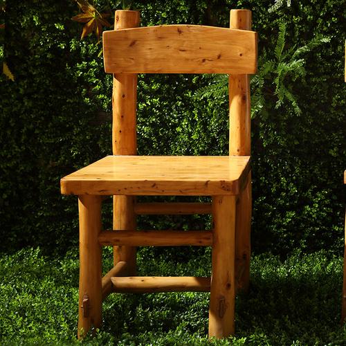 凳子原木餐椅餐桌椅柏木靠背椅实木椅子