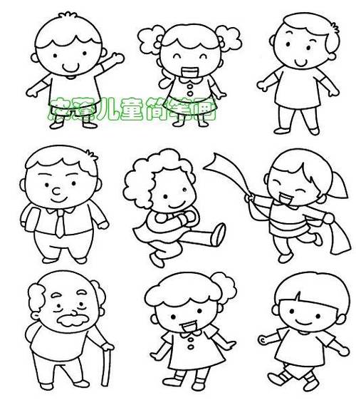 图片大全_我爱运动身体棒(6)幼儿园小朋友人物简笔画简单的人物简笔画