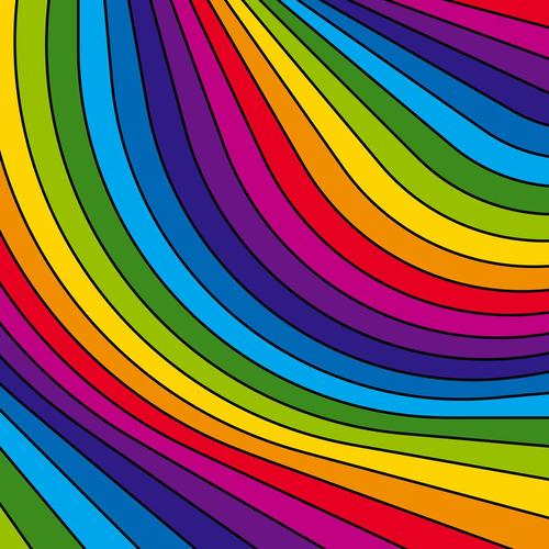 抽象炫彩彩虹条纹.矢量.